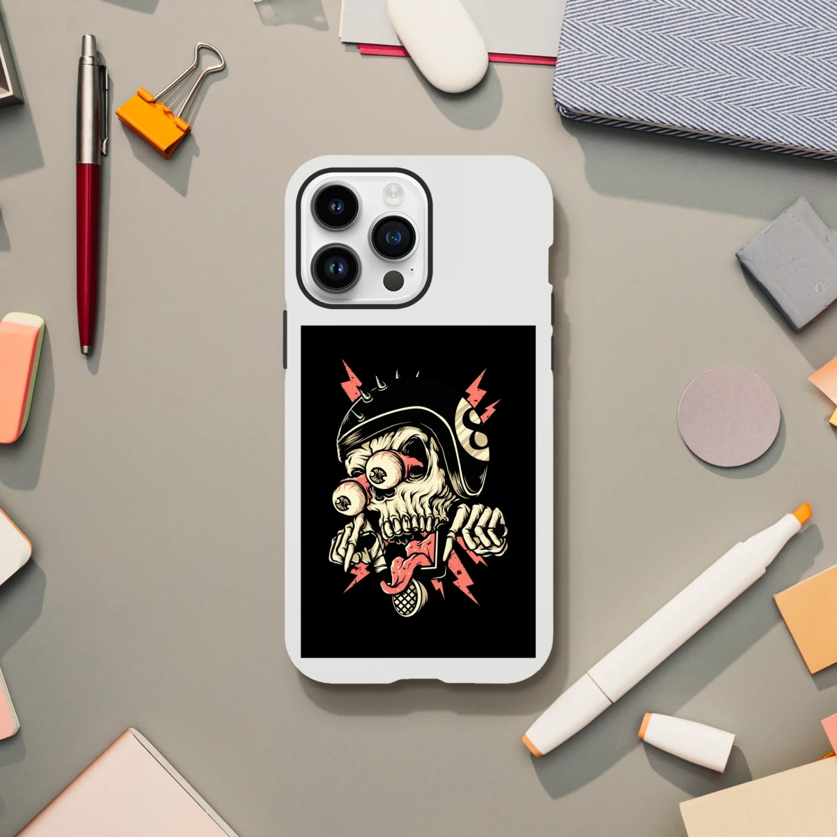 Designer Phone cases for iphone | Pop Art Skeleton | 2 design options - iPhone 14 Pro Max - Design Option 1 -