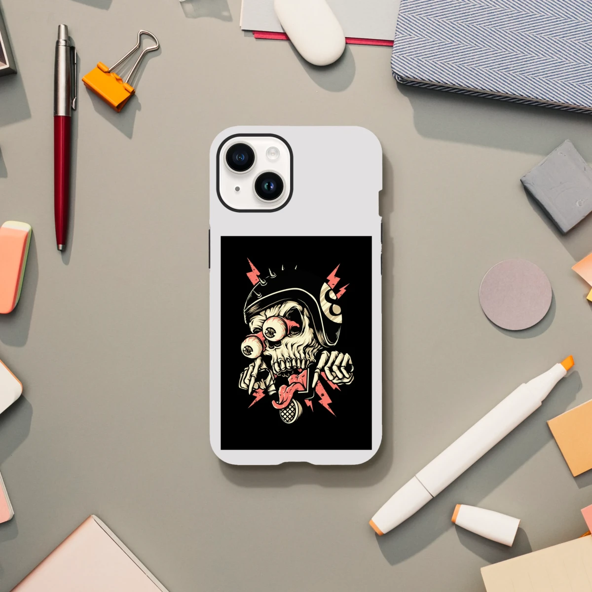 Designer Phone cases for iphone | Pop Art Skeleton | 2 design options - iPhone 14 - Design Option 3 -