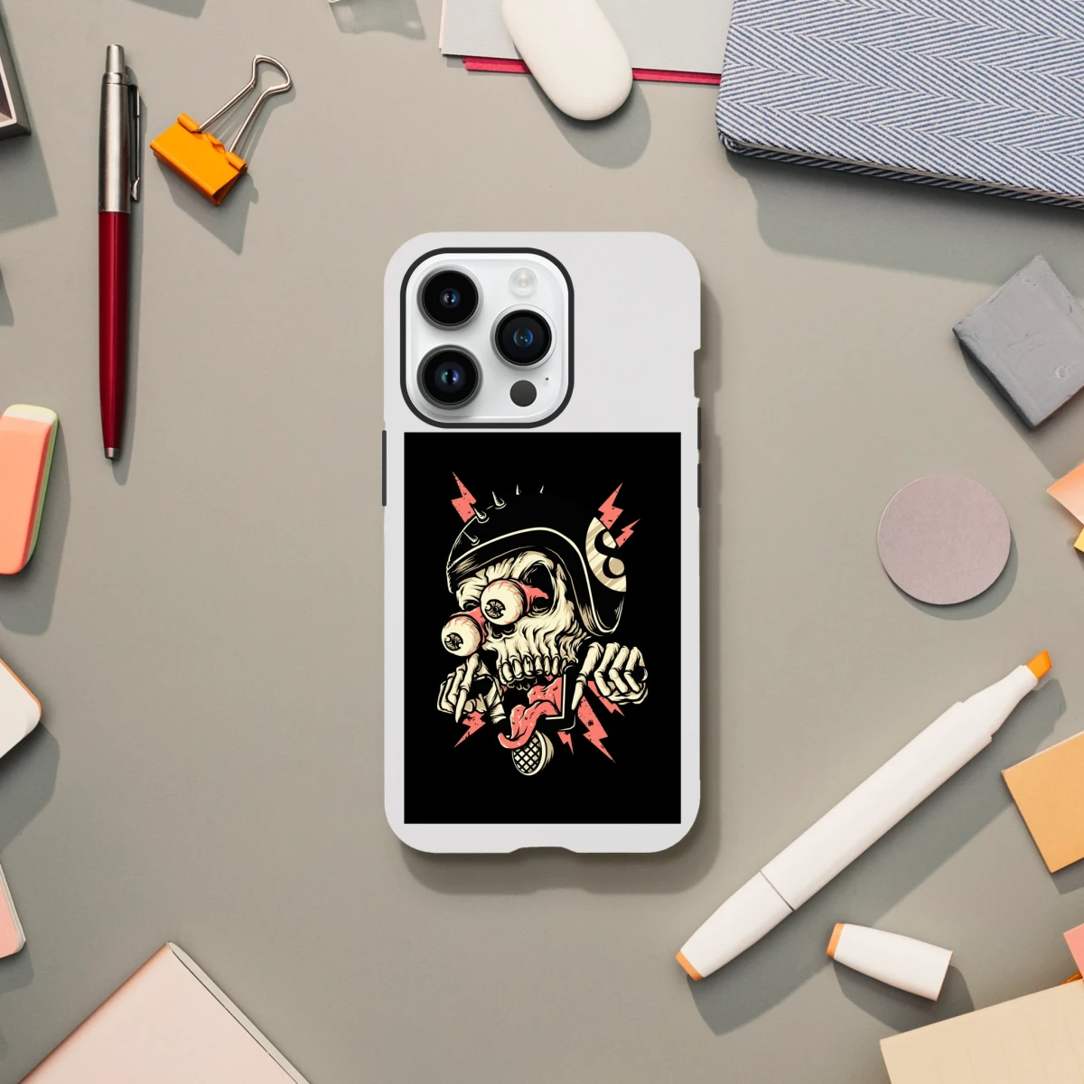 Designer Phone cases for iphone | Pop Art Skeleton | 2 design options - iPhone 14 Pro - Design Option 1 -
