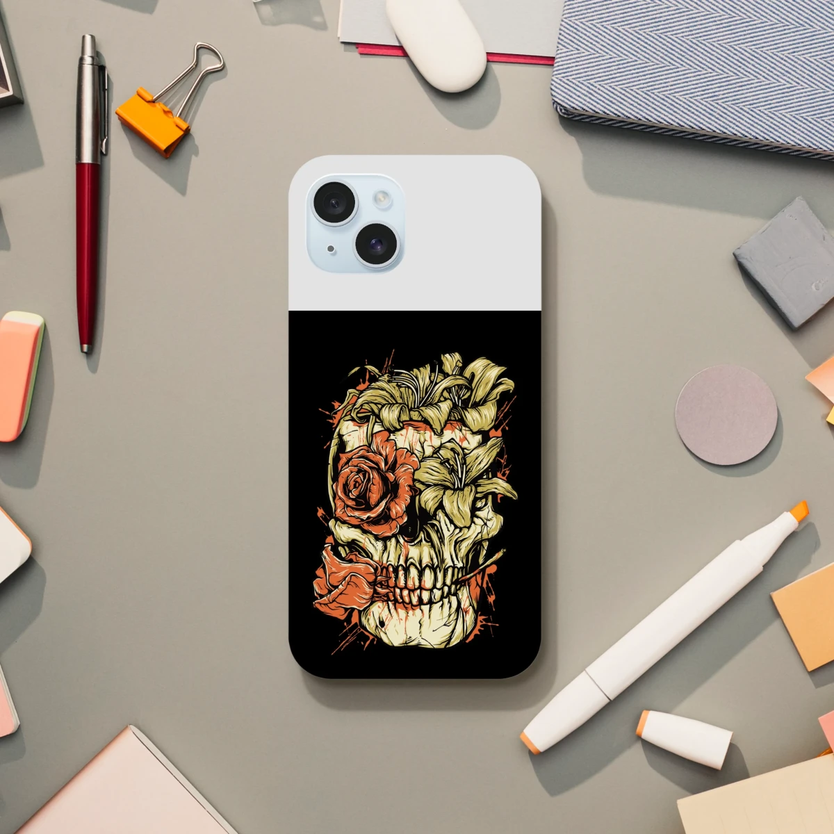 Designer Phone cases for iphone | Pop Art Skeleton | 2 design options - iPhone 15 Plus - Design Option 2 -