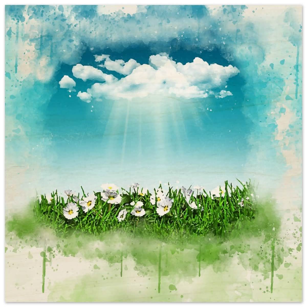 Digital Art | Nature art | Square print - 60x60 cm / 24x24″ - Wood Prints -