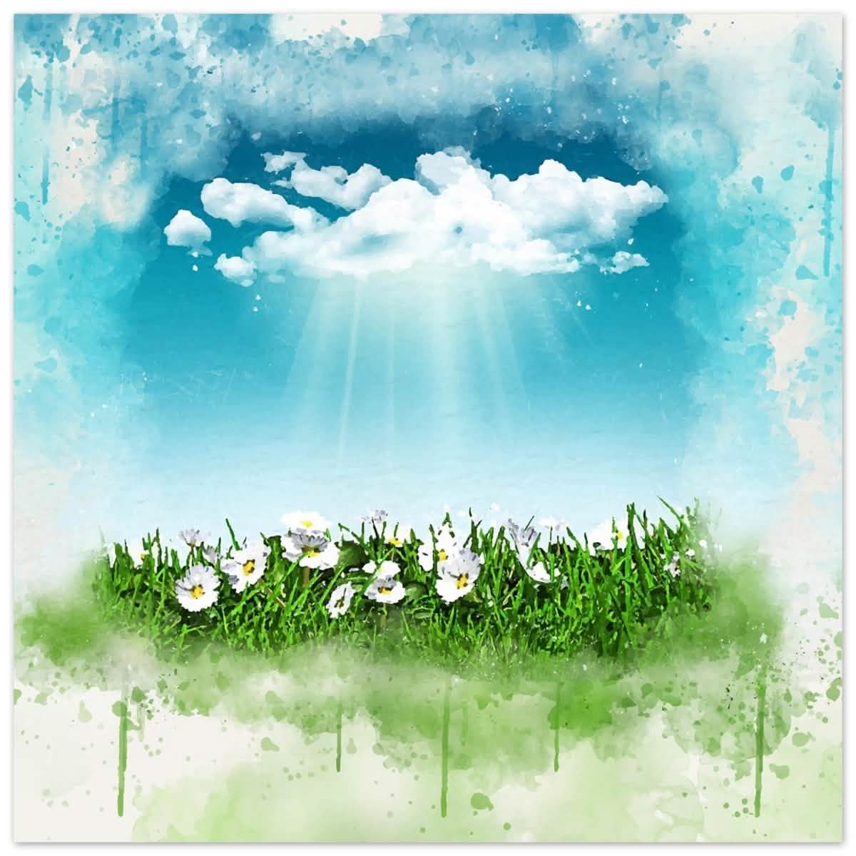 Digital Art | Nature art | Square print - 30x30 cm / 12x12″ - Aluminum Print -