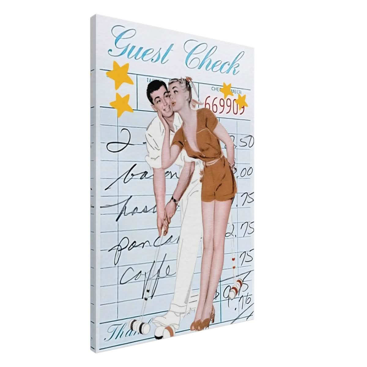 Digital Pop Art wall art print | Guest Check V02 - Canvas - 60x90 cm / 24x36″ -