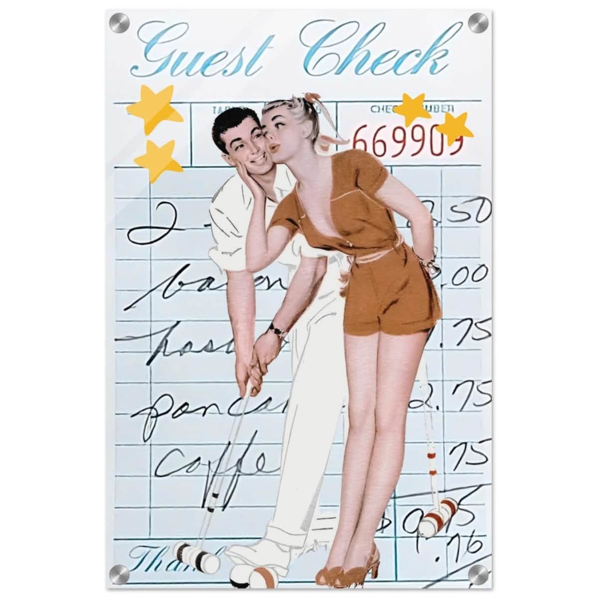 Digital Pop Art wall art print | Guest Check V02 - Acrylic Print - 40x60 cm / 16x24″ -