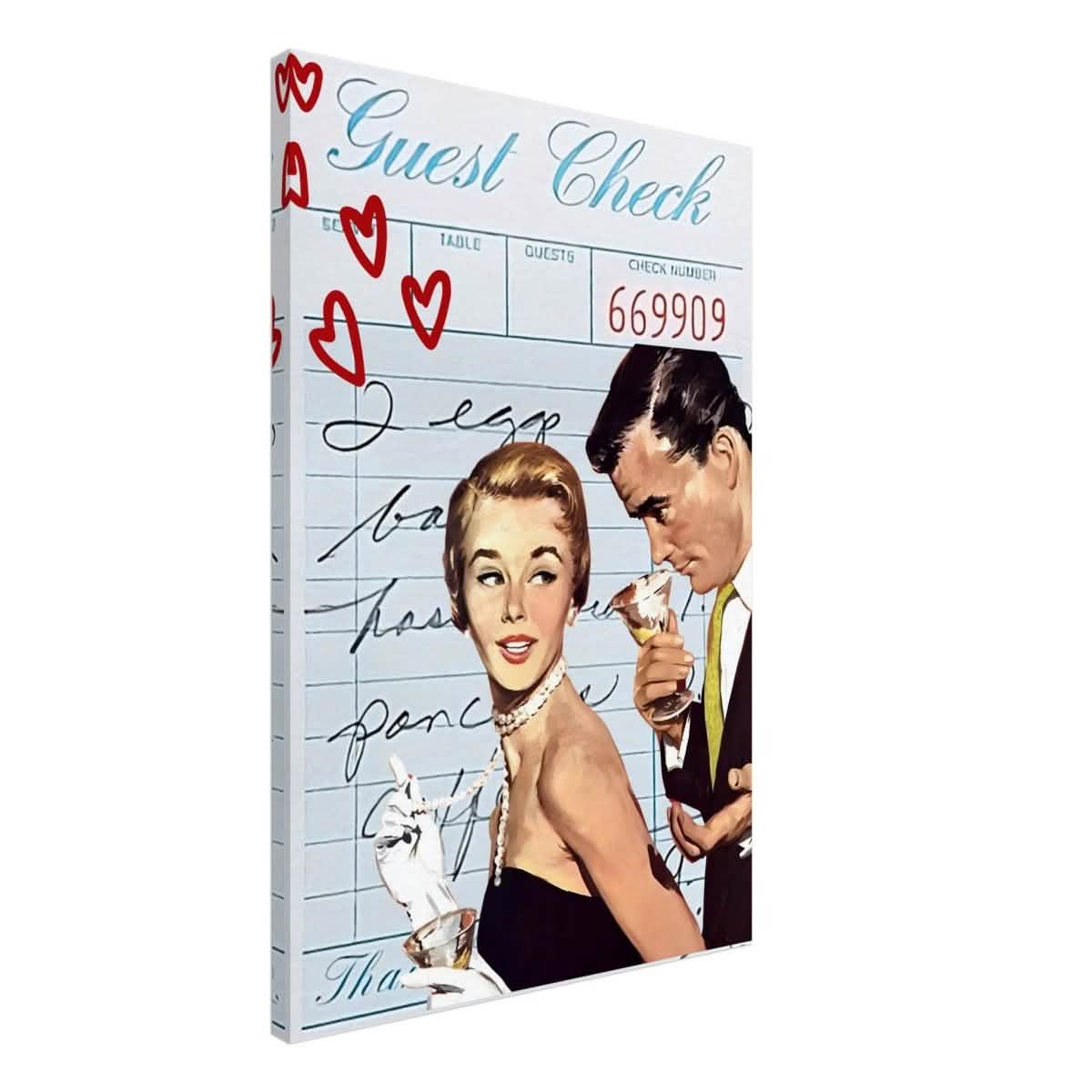 Digital Pop Art wall art print | Guest Check V03 - Canvas - 50x75 cm / 20x30″ -