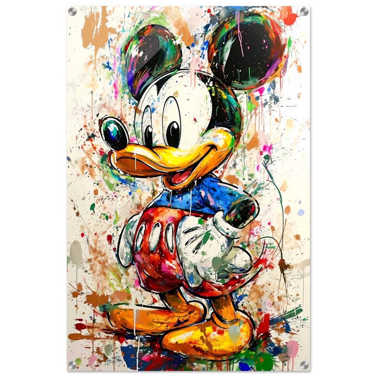 Digital Pop Art wall art print | Mickey Mouse Graffiti | Kid's Room Art Print - Acrylic Print - 60x90 cm / 24x36″ -
