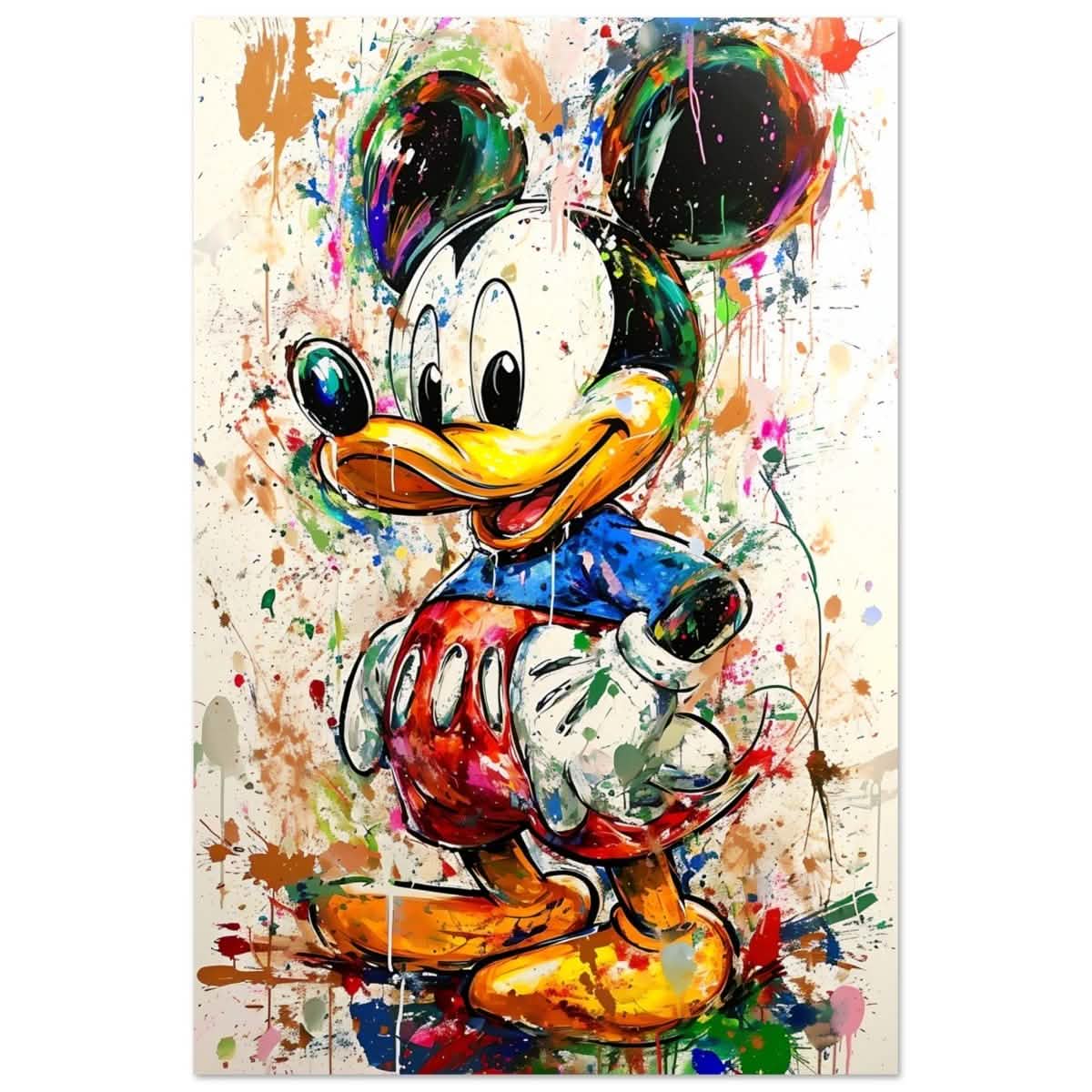 Digital Pop Art wall art print | Mickey Mouse Graffiti | Kid's Room Art Print - Aluminum Print - 50x75 cm / 20x30″ -