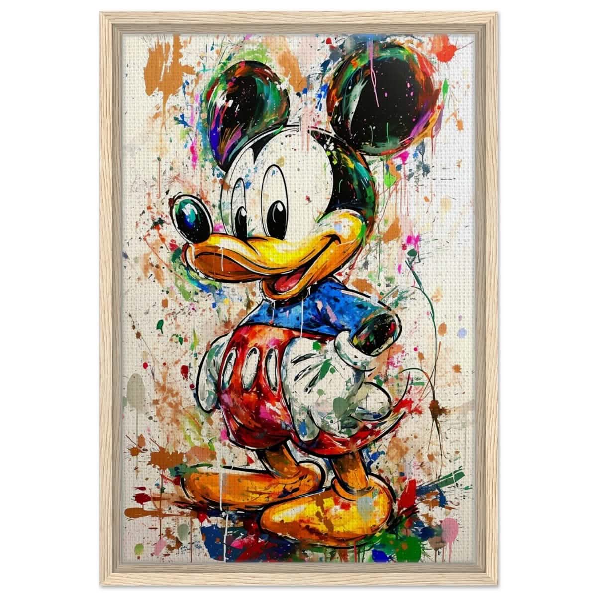 Digital Pop Art wall art print | Mickey Mouse Graffiti | Kid's Room Art Print - Framed Canvas - 40x60 cm / 16x24″ - Wood frame