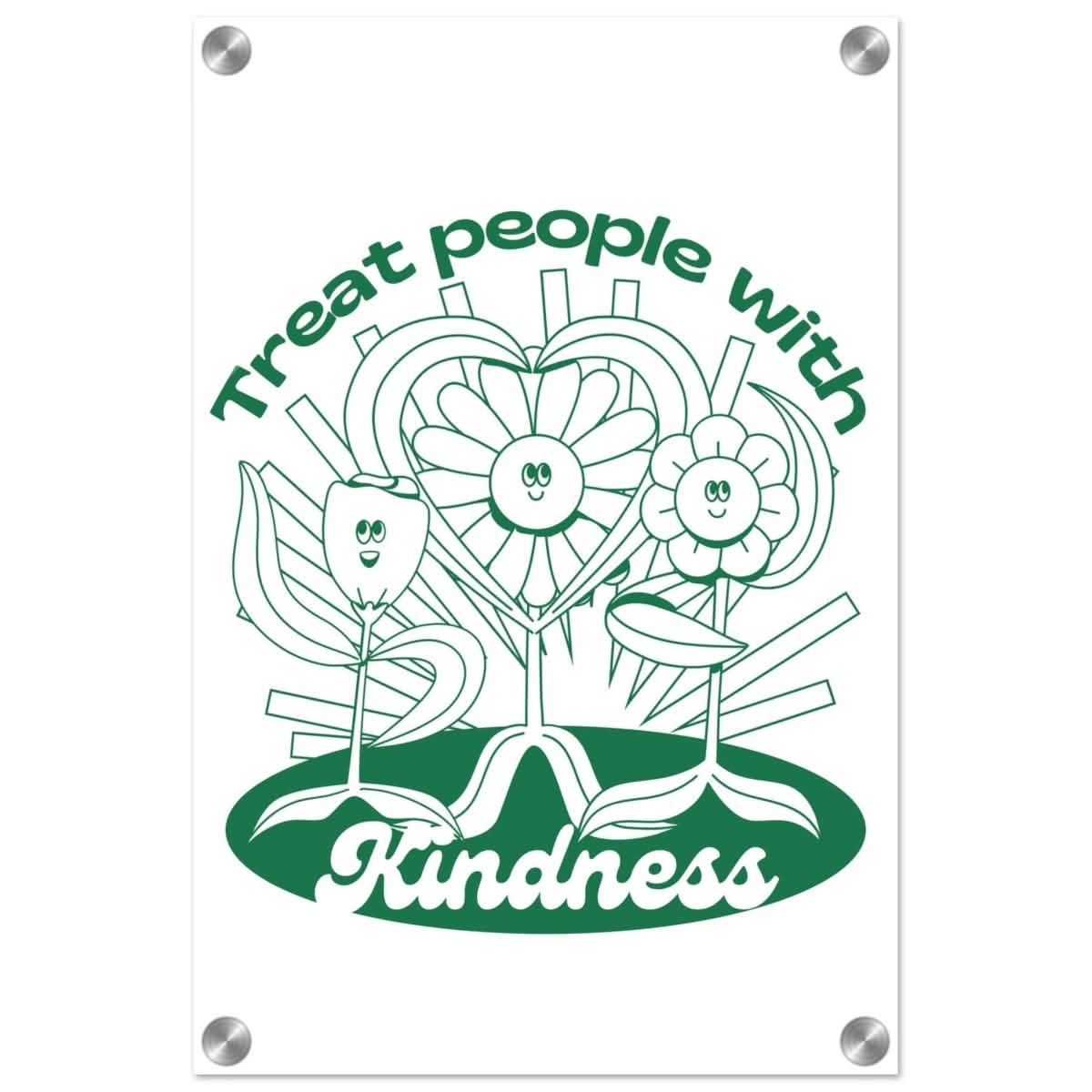 Digital Pop Art wall art print | Treat People With Kindness - Acrylic Print - 30x45 cm / 12x18″ -