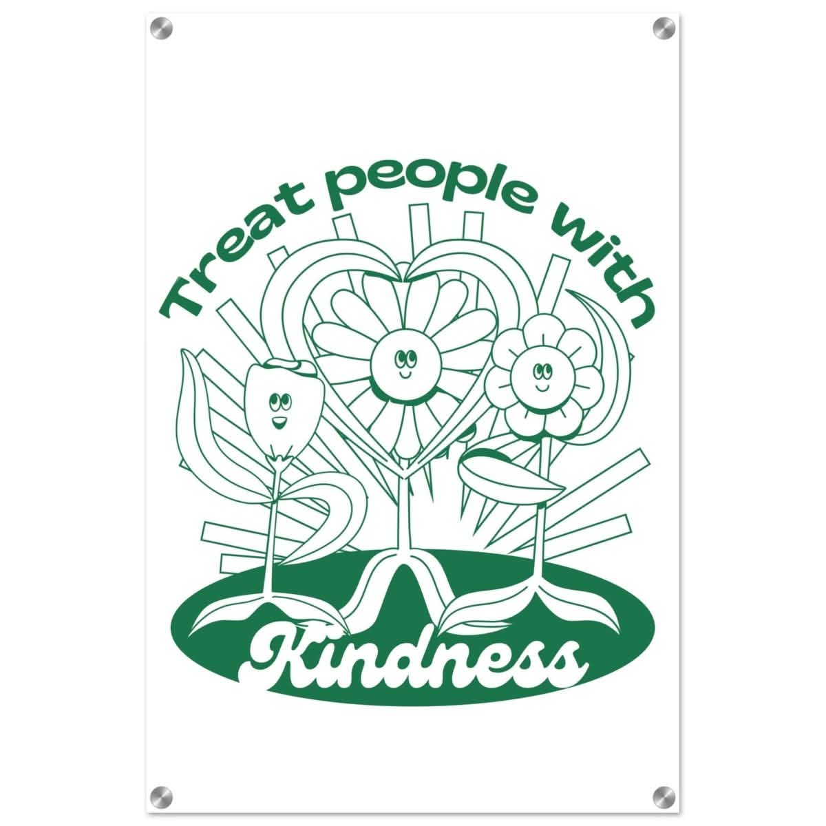 Digital Pop Art wall art print | Treat People With Kindness - Acrylic Print - 50x75 cm / 20x30″ -