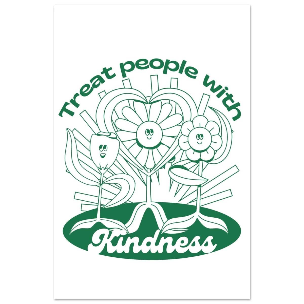 Digital Pop Art wall art print | Treat People With Kindness - Aluminum Print - 30x45 cm / 12x18″ -
