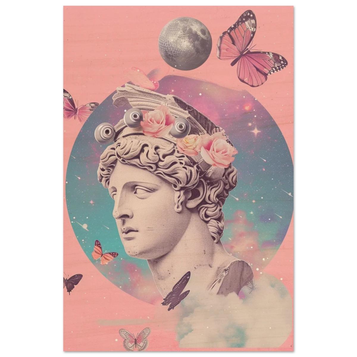 Divine Daydream – Neo - Classical Cosmic Reverie | Wall Art Print - Wood Prints - 50x75 cm / 20x30″ -