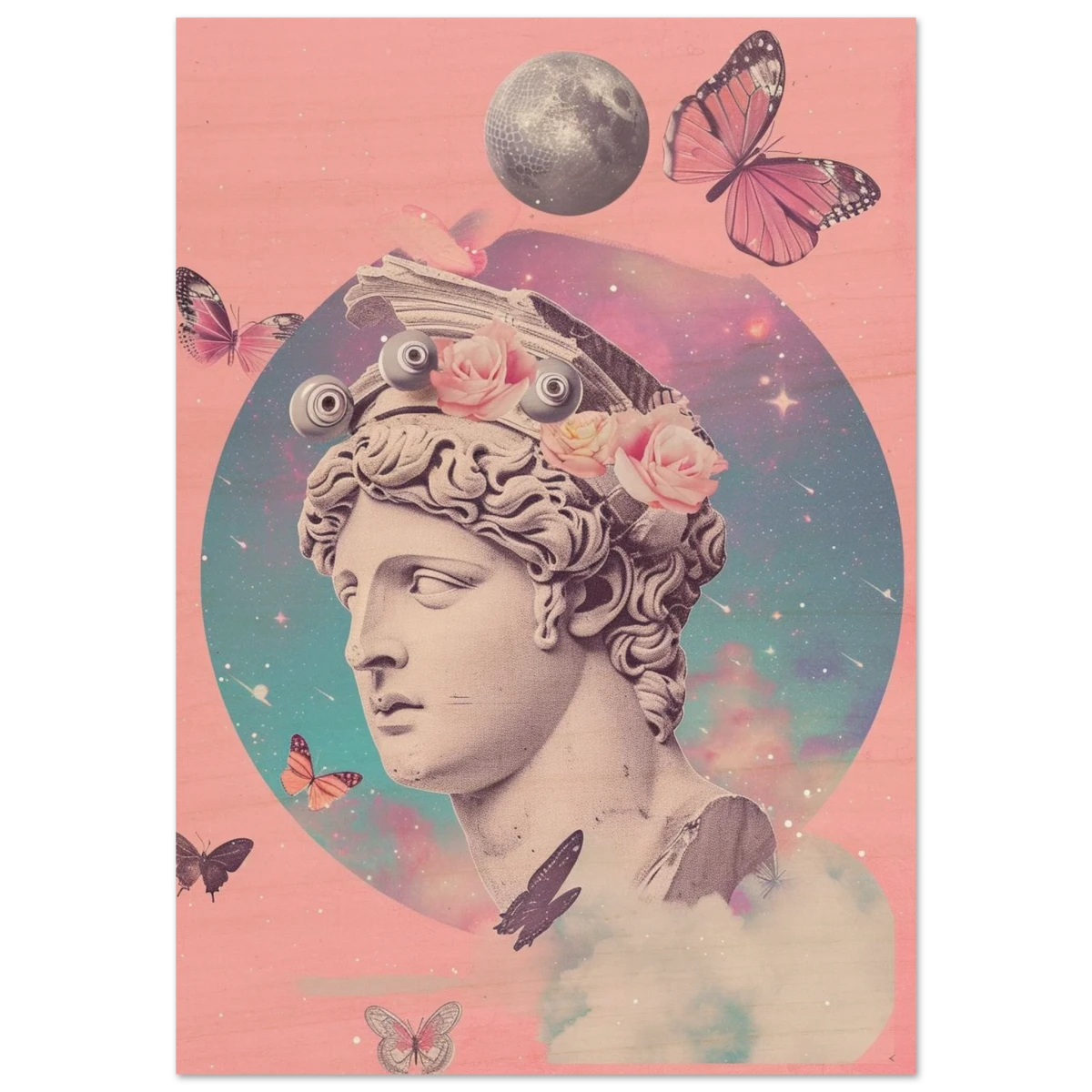 Divine Daydream – Neo - Classical Cosmic Reverie | Wall Art Print - Wood Prints - 70x100 cm / 28x40″ -