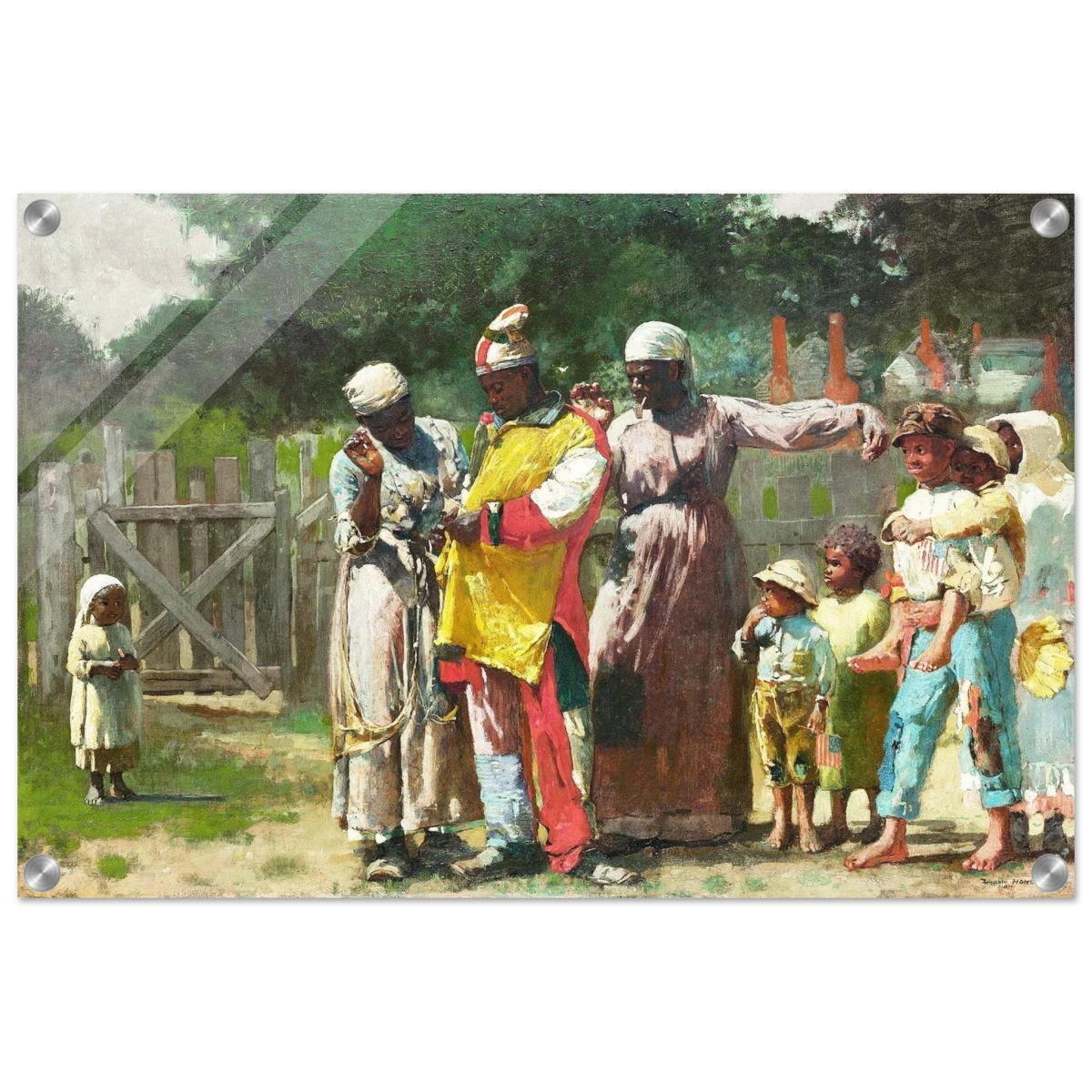 "Dressing for the Carnival" – Historical Americana Wall Art Print by Winslow Homer - Acrylic Print - 40x60 cm / 16x24″ -
