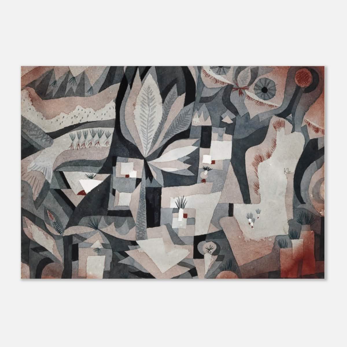 Dry Cooler Garden by Paul Klee - Aluminum Print - 70x100 cm / 28x40″ -