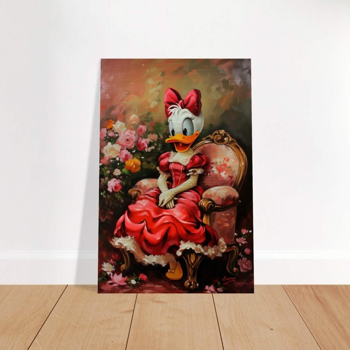 Duckling in Scarlet | Character Pop Art | Wall art print - Brushed Aluminum Print - 30x45 cm / 12x18″ -