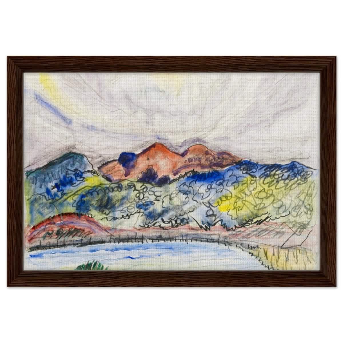 Early Landscape (1914) by Charles Demuth | Vintage Nature art wall art print - Aluminum Print - 60x90 cm / 24x36″ -