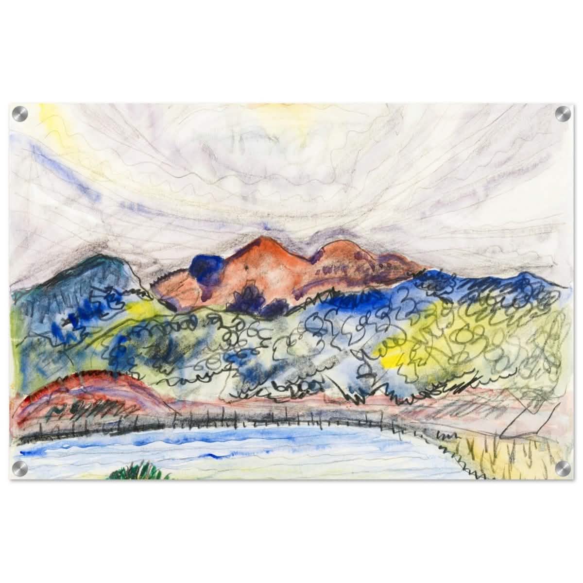 Early Landscape (1914) by Charles Demuth | Vintage Nature art wall art print - Acrylic Print - 50x75 cm / 20x30″ -