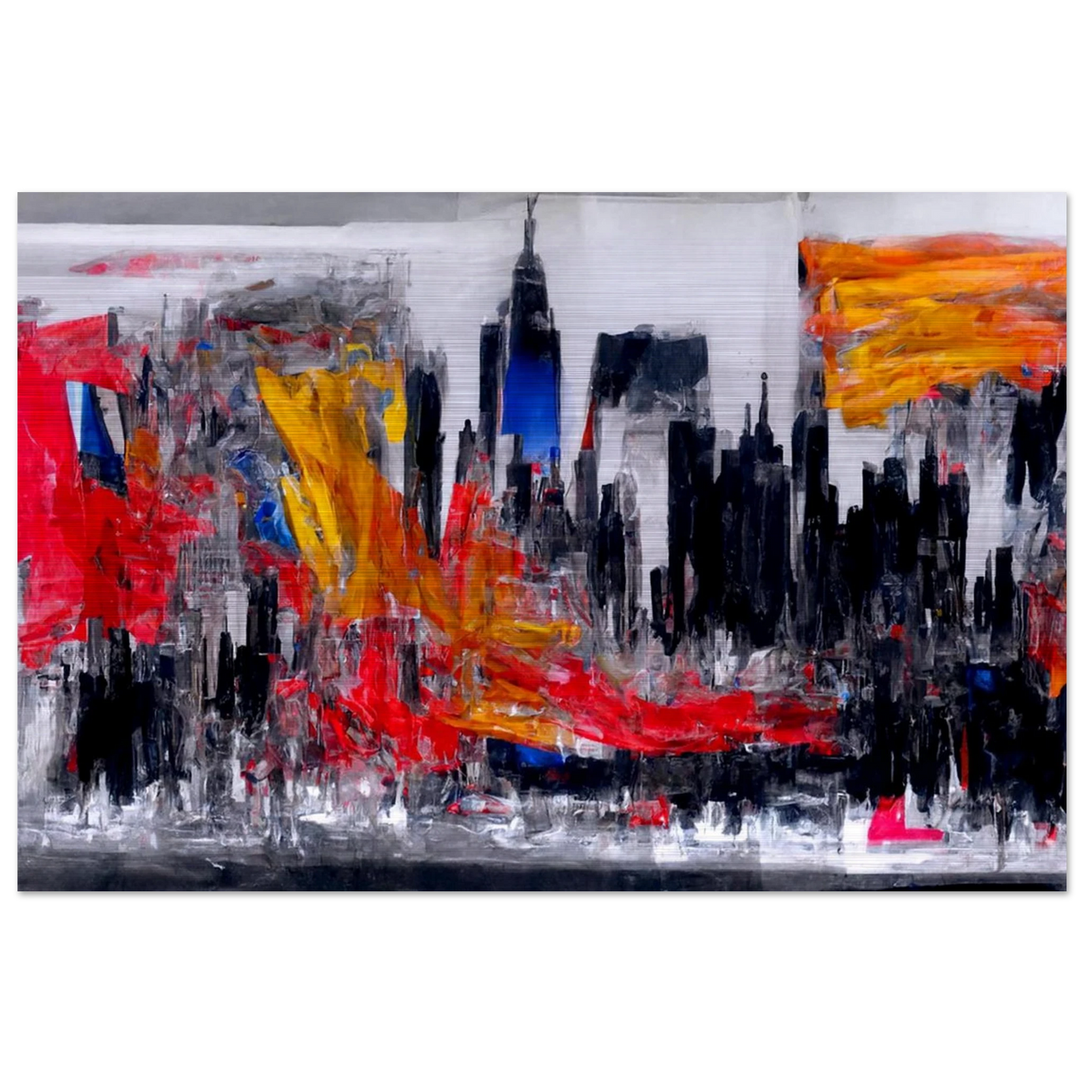 Urban Inferno – Abstract Cityscape Wall Art PrintFine Art Poster40x60 cm / 16x24″