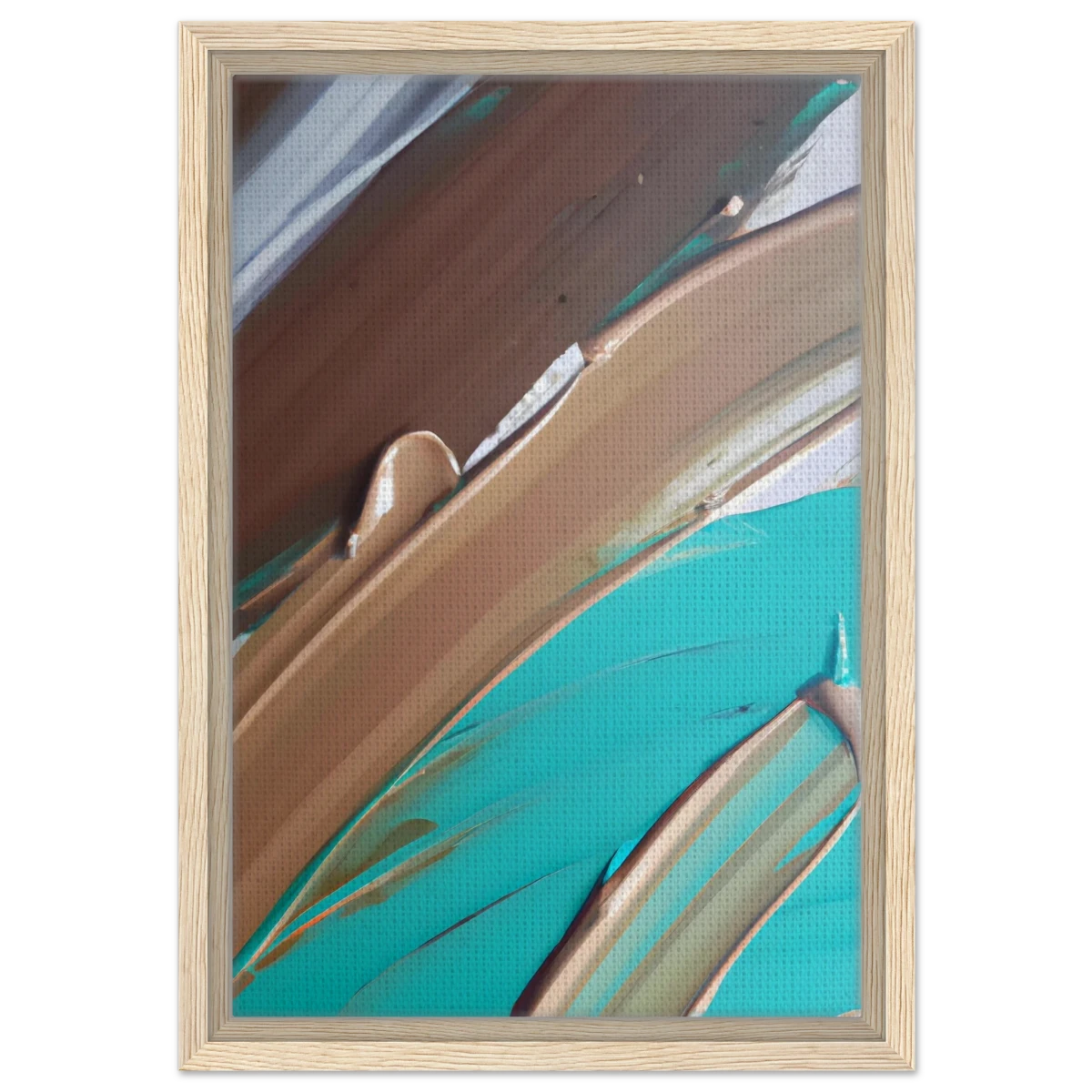 Echoes Beneath the Surface | Abstract Modern Wall art Print - Framed Canvas - 30x45 cm / 12x18″ - Wood frame