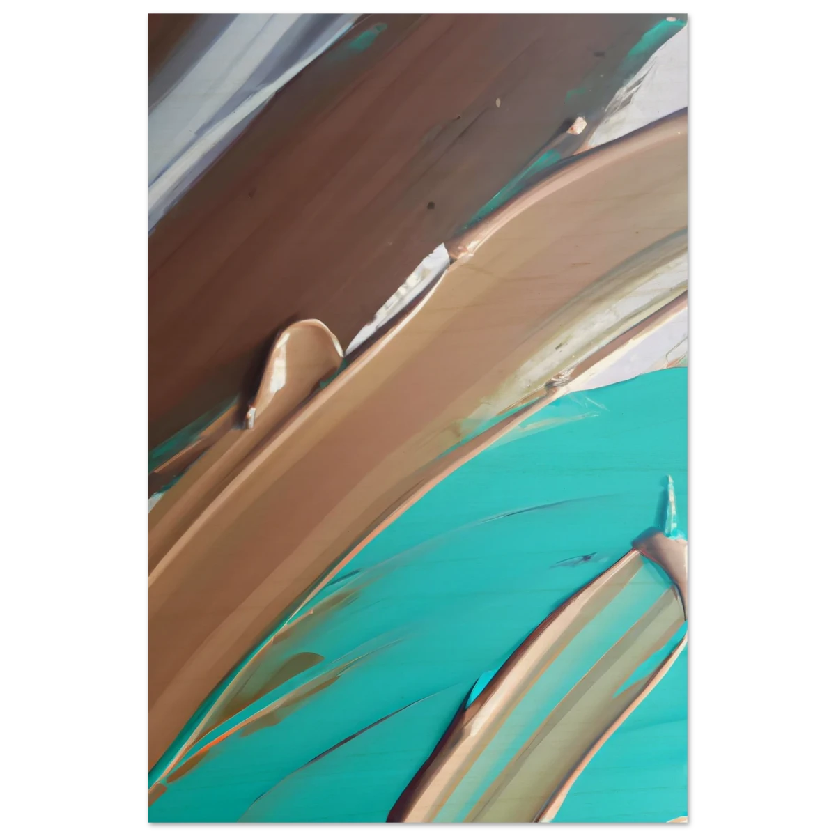 Echoes Beneath the Surface | Abstract Modern Wall art Print - Wood Prints - 20x30 cm / 8x12″ -