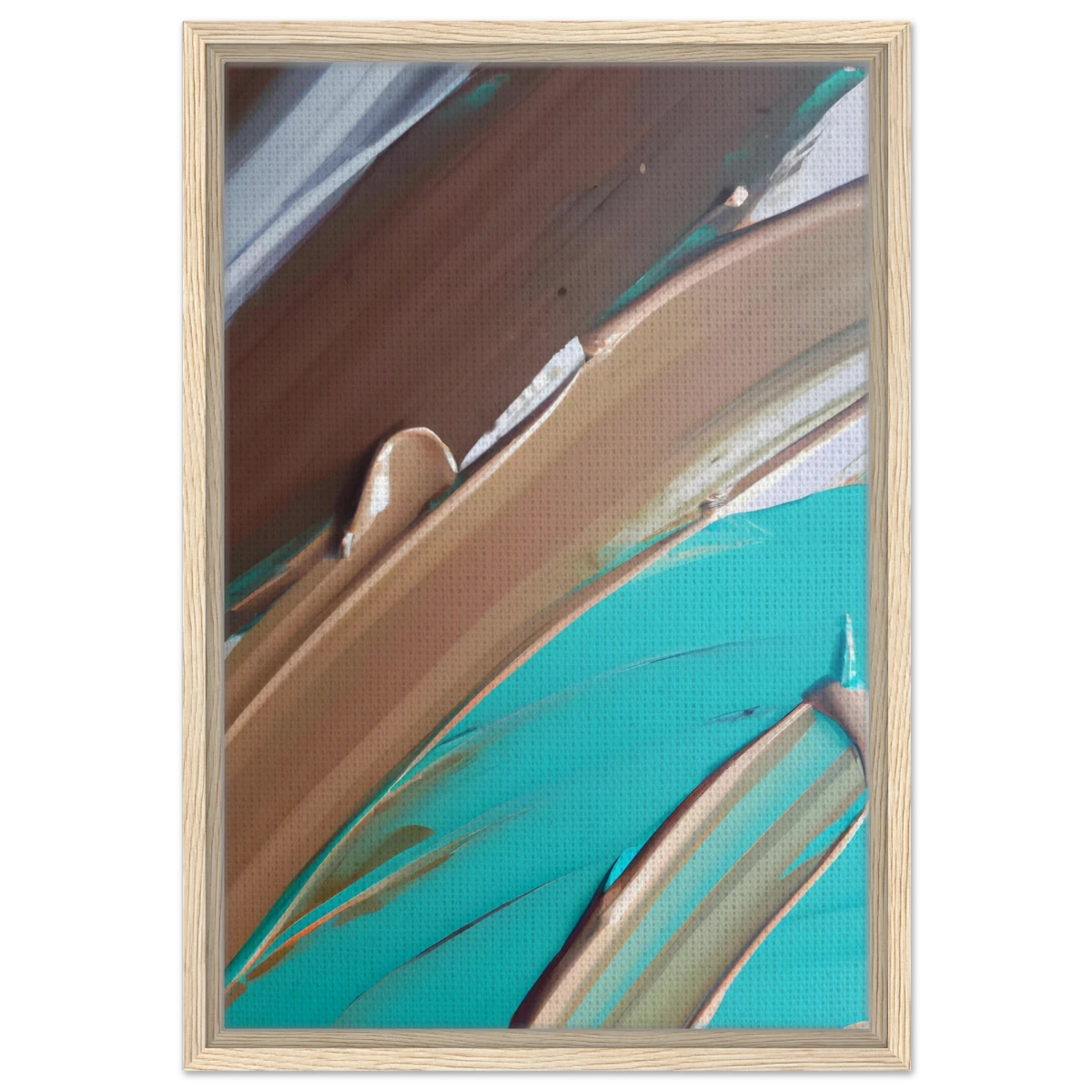 Echoes Beneath the Surface | Abstract Modern Wall art Print - Framed Canvas - 40x60 cm / 16x24″ - Wood frame