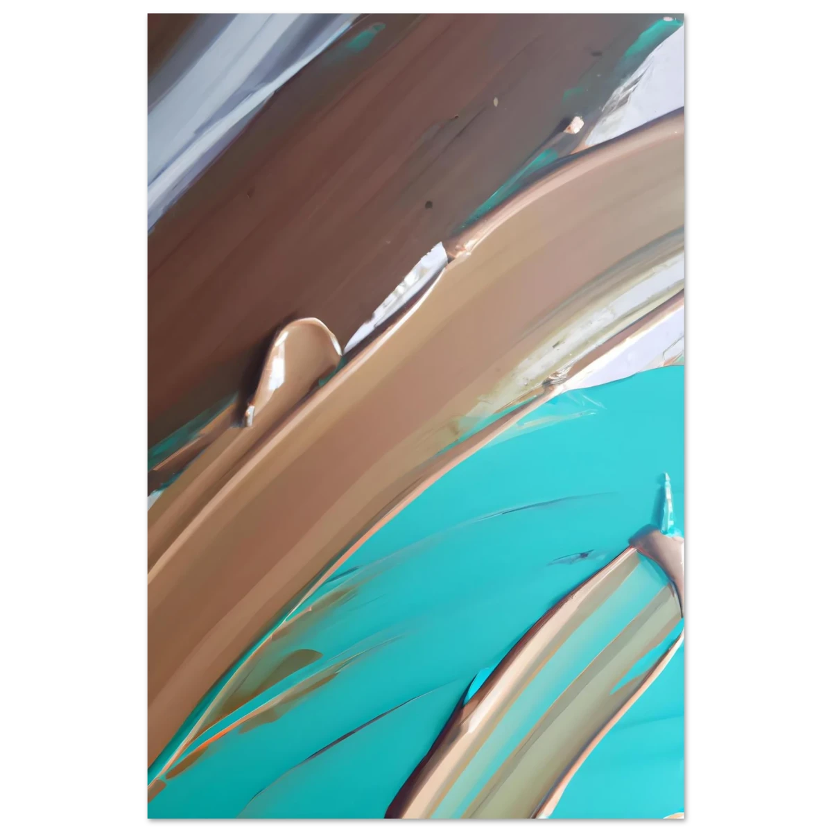 Echoes Beneath the Surface | Abstract Modern Wall art Print - Fine Art Poster - 60x90 cm / 24x36″ -