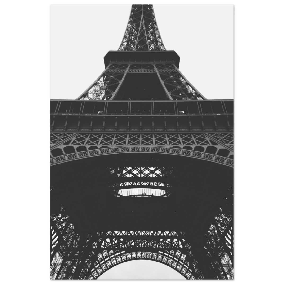 Eiffel's Perspective | Black and White Architectural Photography - Aluminum Print - 40x60 cm / 16x24″ -