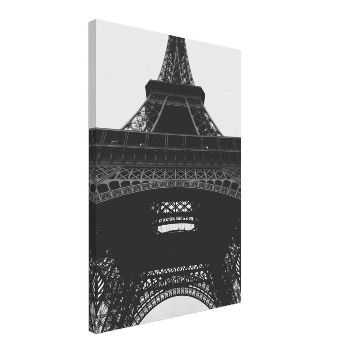 Eiffel's Perspective | Black and White Architectural Photography - Canvas - 40x60 cm / 16x24″ -