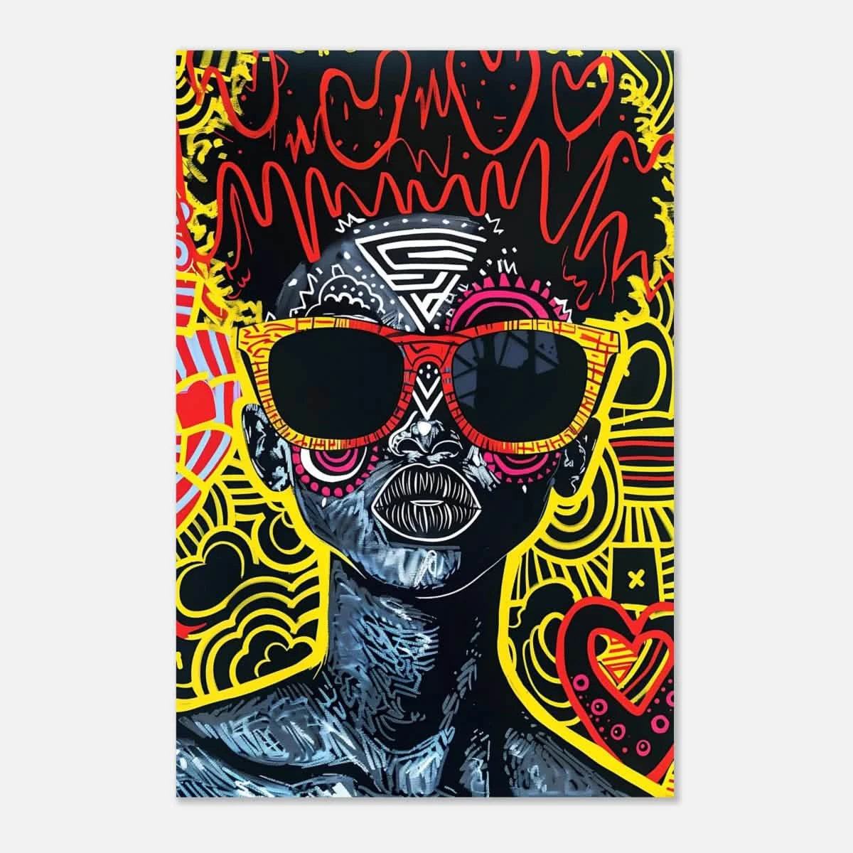 Electric Royalty – Afro - Futurist Pop Expression | Wall Art Print - Aluminum Print - 30x45 cm / 12x18″ -