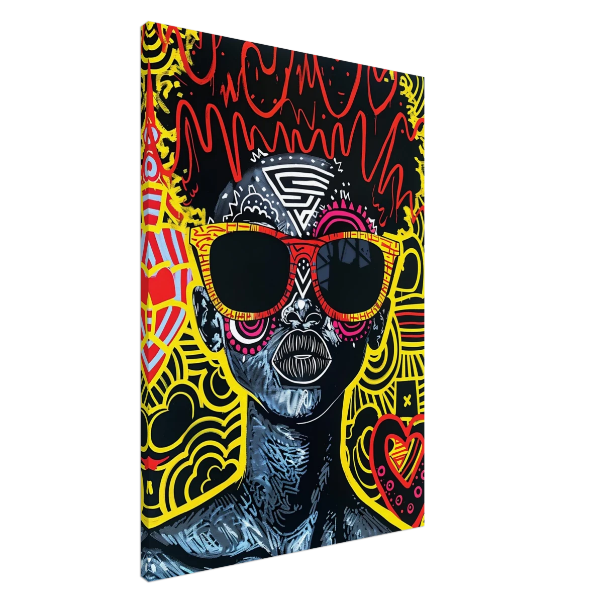 Electric Royalty – Afro - Futurist Pop Expression | Wall Art Print - Canvas - 70x100 cm / 28x40″ -