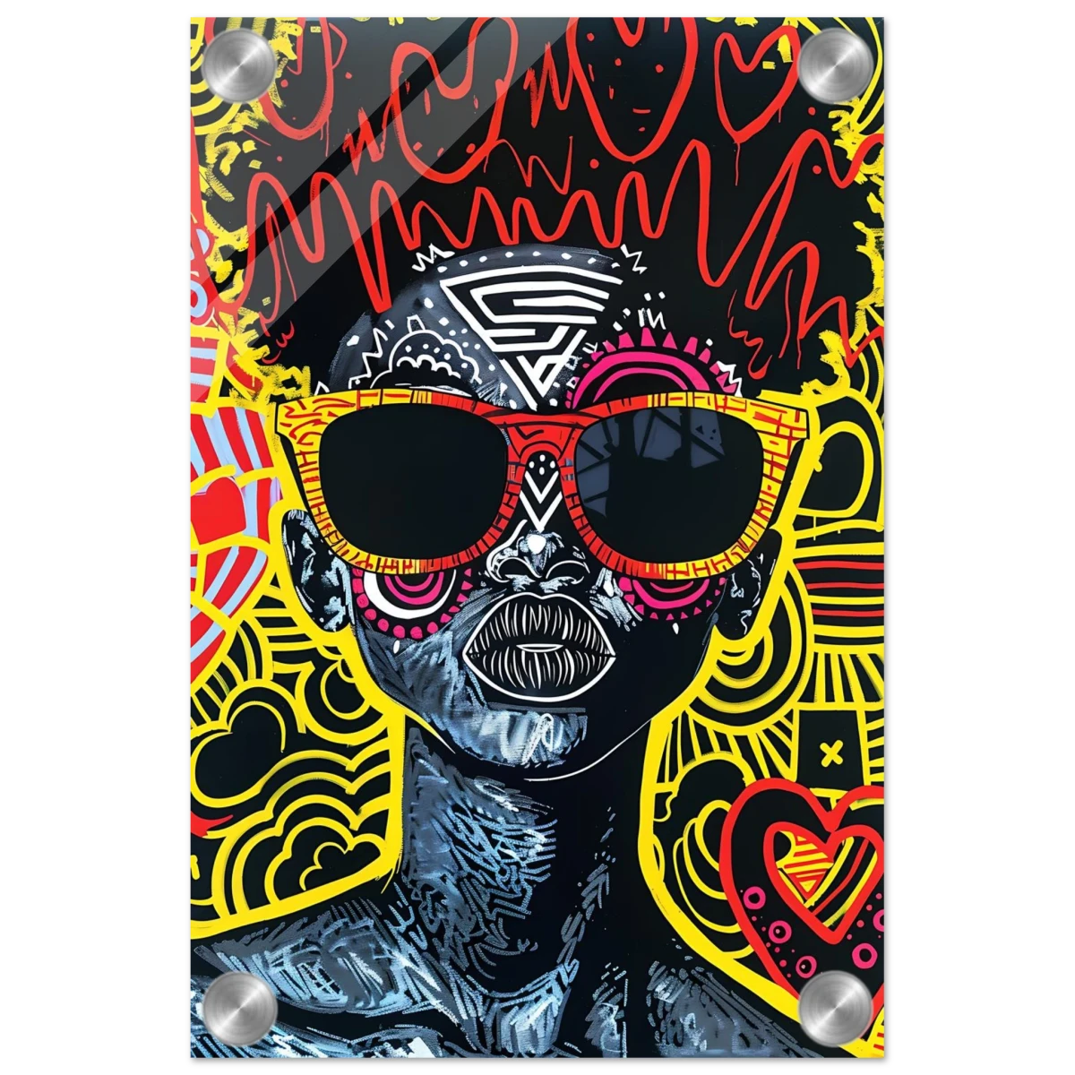 Electric Royalty – Afro - Futurist Pop Expression | Wall Art Print - Acrylic Print - 20x30 cm / 8x12″ -