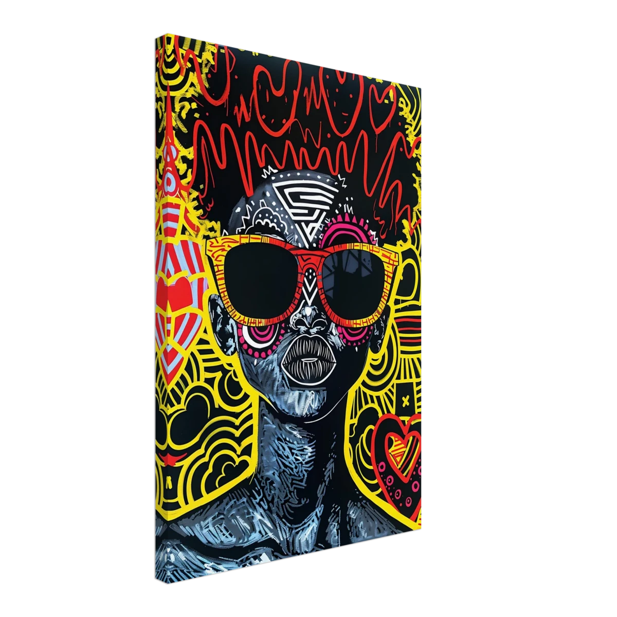Electric Royalty – Afro - Futurist Pop Expression | Wall Art Print - Canvas - 40x60 cm / 16x24″ -