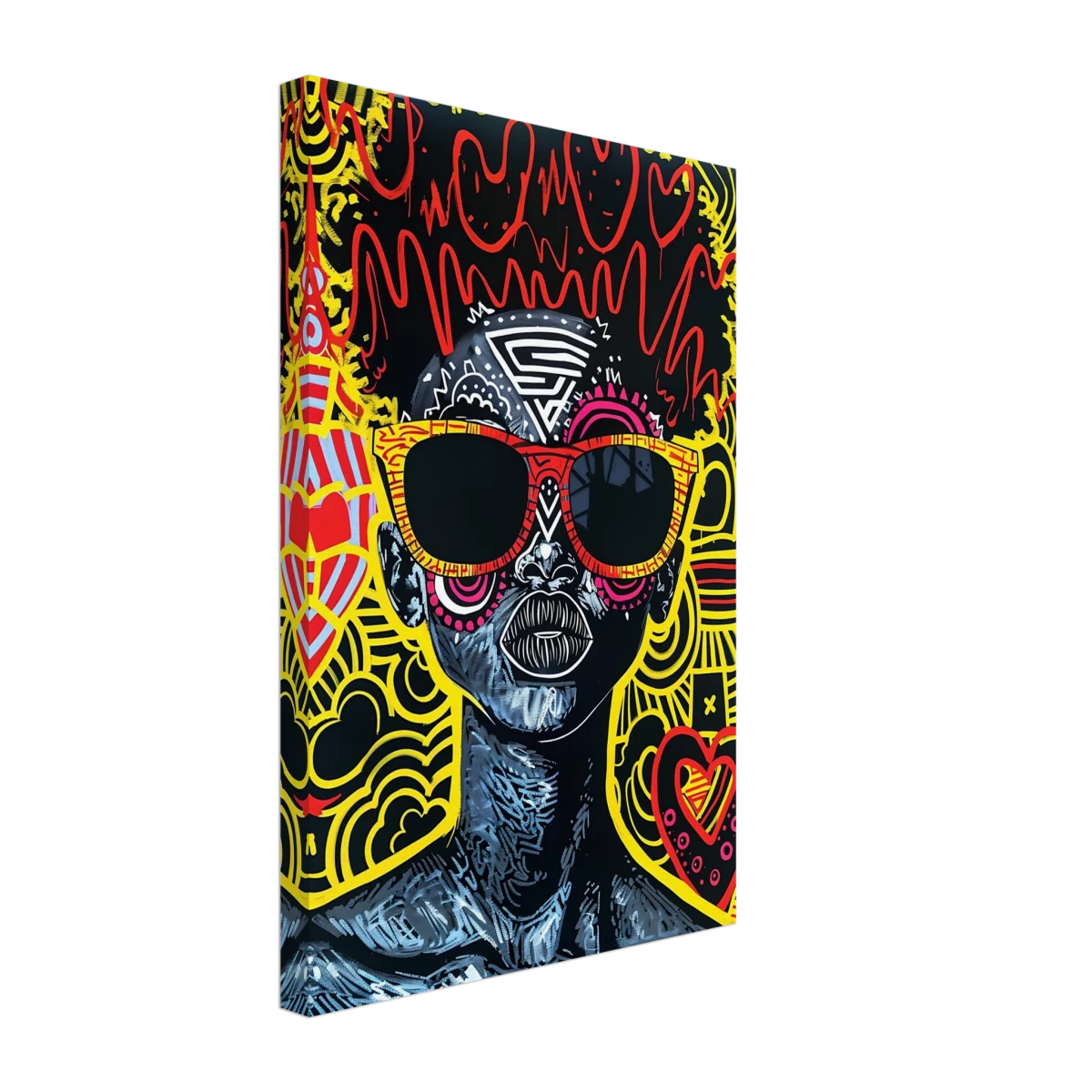 Electric Royalty – Afro - Futurist Pop Expression | Wall Art Print - Canvas - 30x45 cm / 12x18″ -