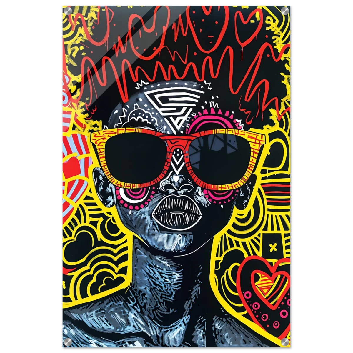 Electric Royalty – Afro - Futurist Pop Expression | Wall Art Print - Acrylic Print - 60x90 cm / 24x36″ -
