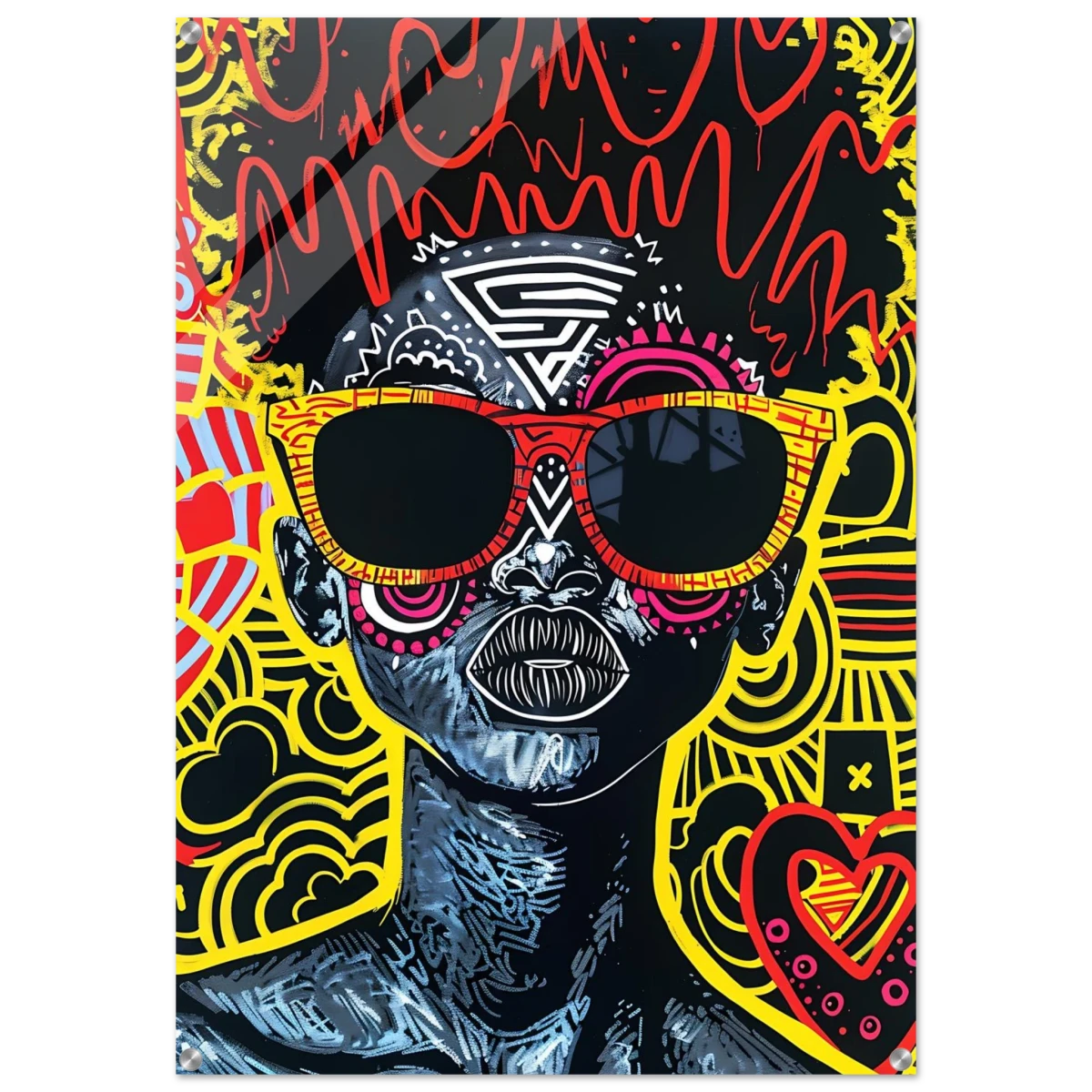 Electric Royalty – Afro - Futurist Pop Expression | Wall Art Print - Acrylic Print - 70x100 cm / 28x40″ -