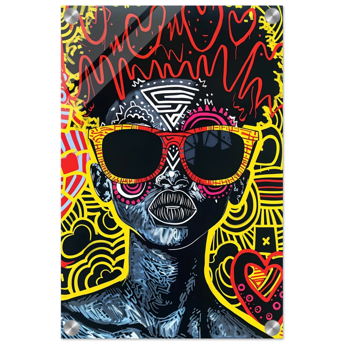 Electric Royalty – Afro - Futurist Pop Expression | Wall Art Print - Acrylic Print - 30x45 cm / 12x18″ -