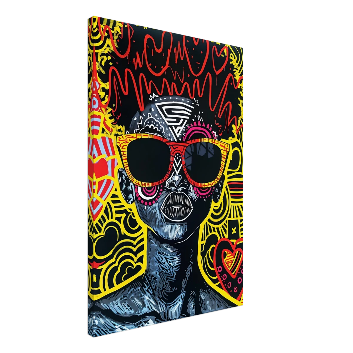 Electric Royalty – Afro - Futurist Pop Expression | Wall Art Print - Canvas - 50x75 cm / 20x30″ -