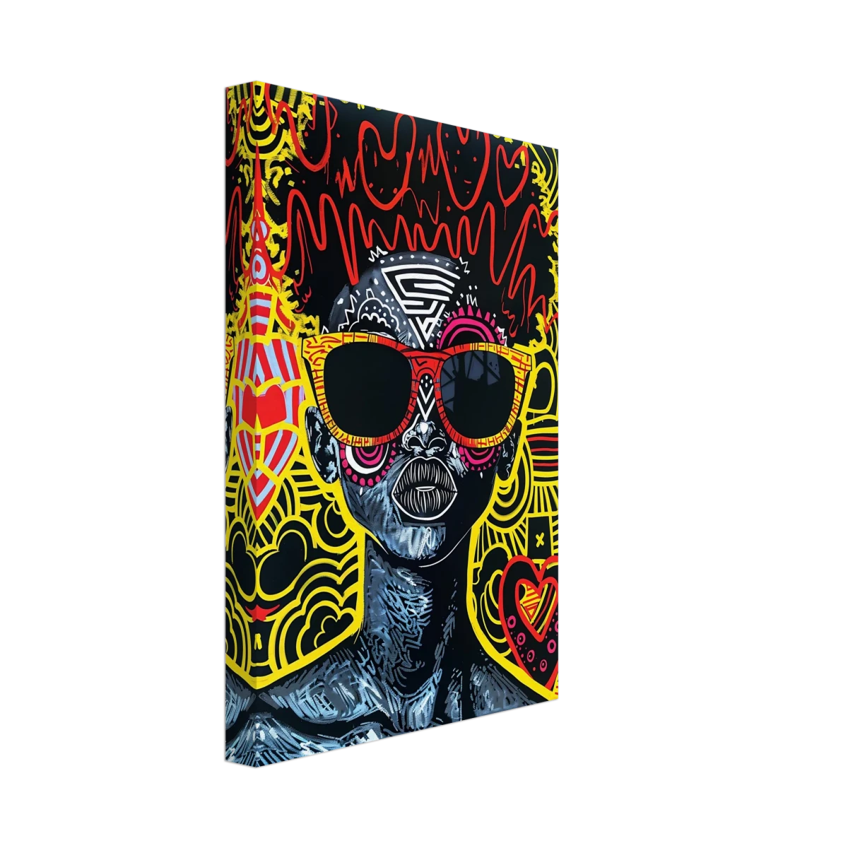 Electric Royalty – Afro - Futurist Pop Expression | Wall Art Print - Canvas - 20x30 cm / 8x12″ -