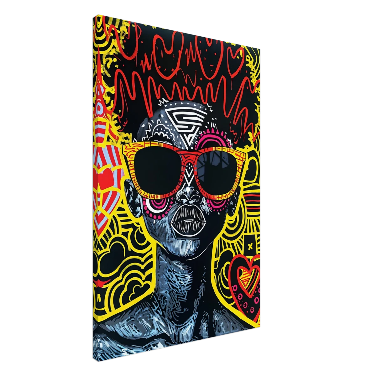 Electric Royalty – Afro - Futurist Pop Expression | Wall Art Print - Canvas - 60x90 cm / 24x36″ -