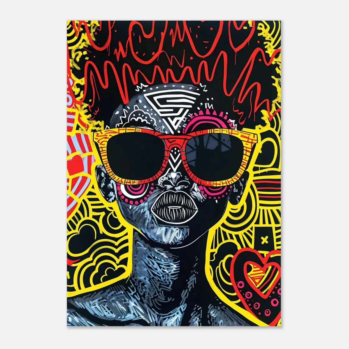 Electric Royalty – Afro - Futurist Pop Expression | Wall Art Print - Aluminum Print - 70x100 cm / 28x40″ -
