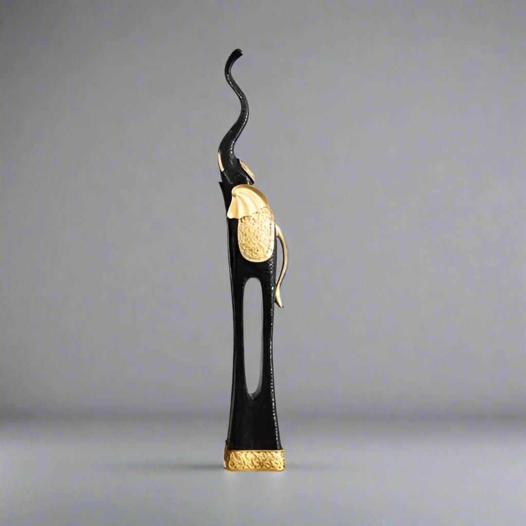 Elegant Elephant Sculptures – Modern Artistic Home Décor Ornaments - S - 71 CM - Black -