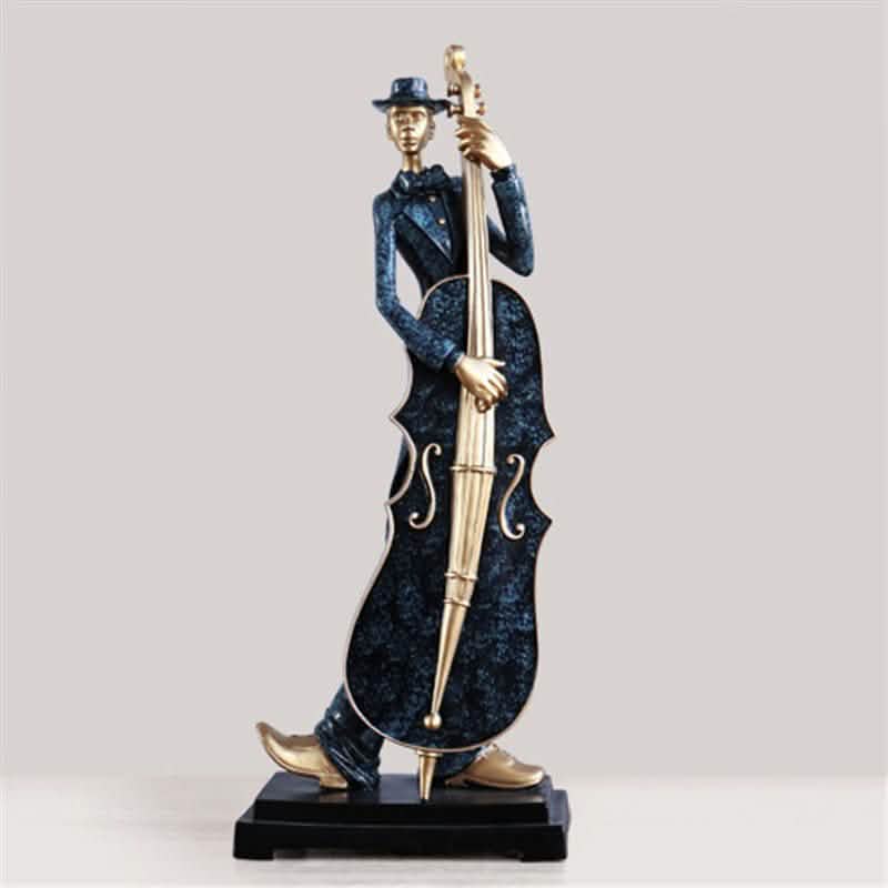 Elegant Jazz Trio Resin Sculptures – Musical Instrument Figurine Set - G -