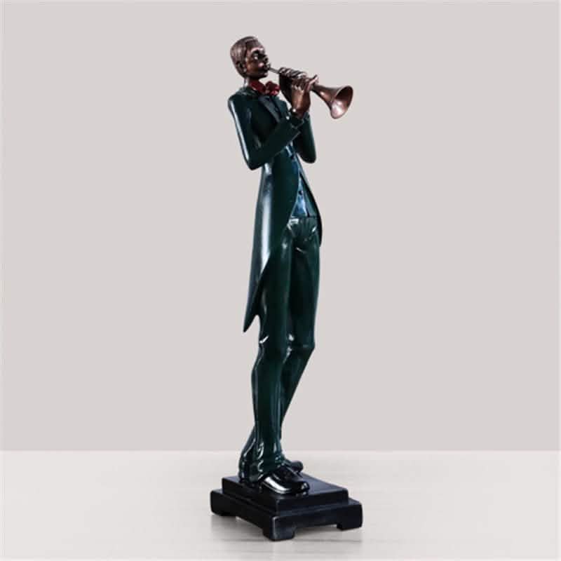 Elegant Jazz Trio Resin Sculptures – Musical Instrument Figurine Set - C -