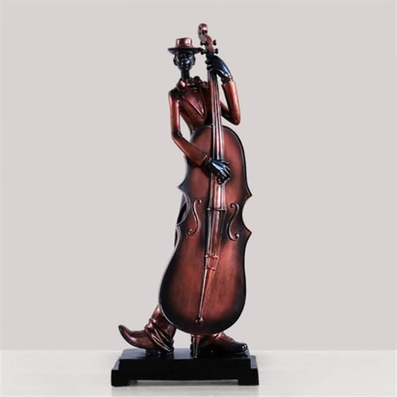 Elegant Jazz Trio Resin Sculptures – Musical Instrument Figurine Set - E -