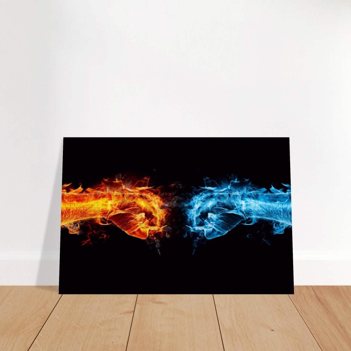 Elemental Clash | Conceptual Pop Art - Brushed Aluminum Print - 30x45 cm / 12x18″ -