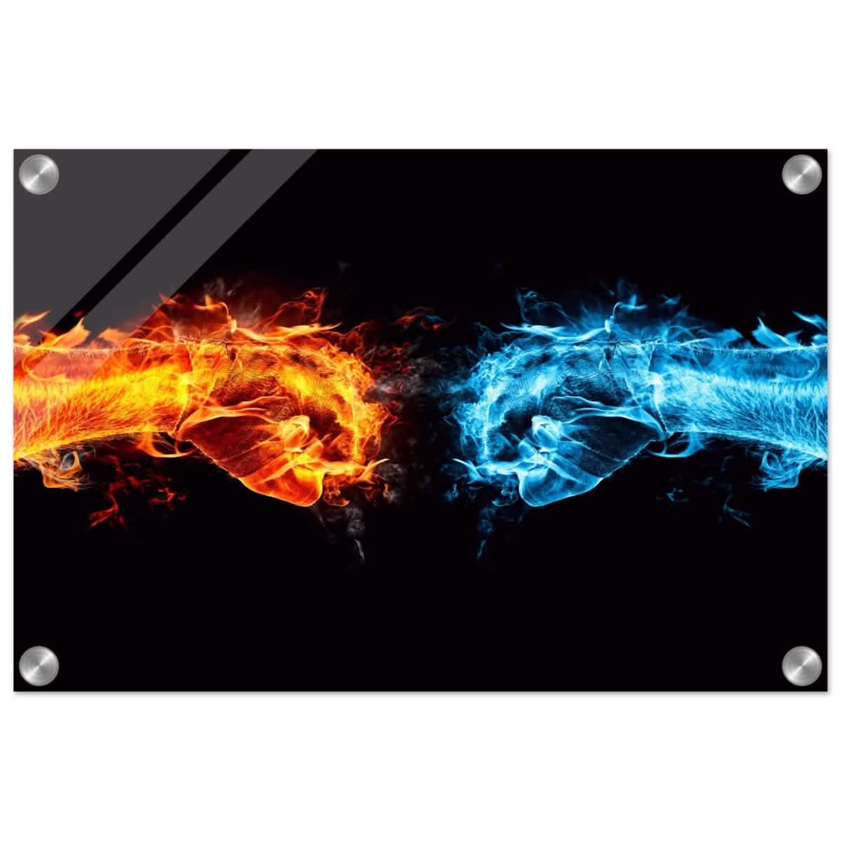 Elemental Clash | Conceptual Pop Art - Acrylic Print - 30x45 cm / 12x18″ -