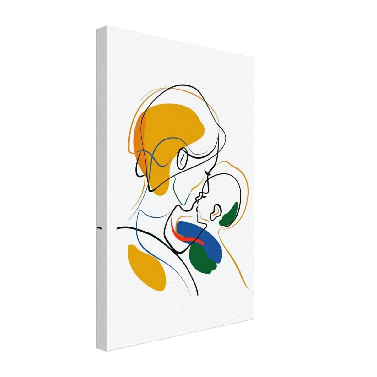 Embrace of Love | A Mother's Touch | Minimalist Art wall art print - Canvas - 30x45 cm / 12x18″ -