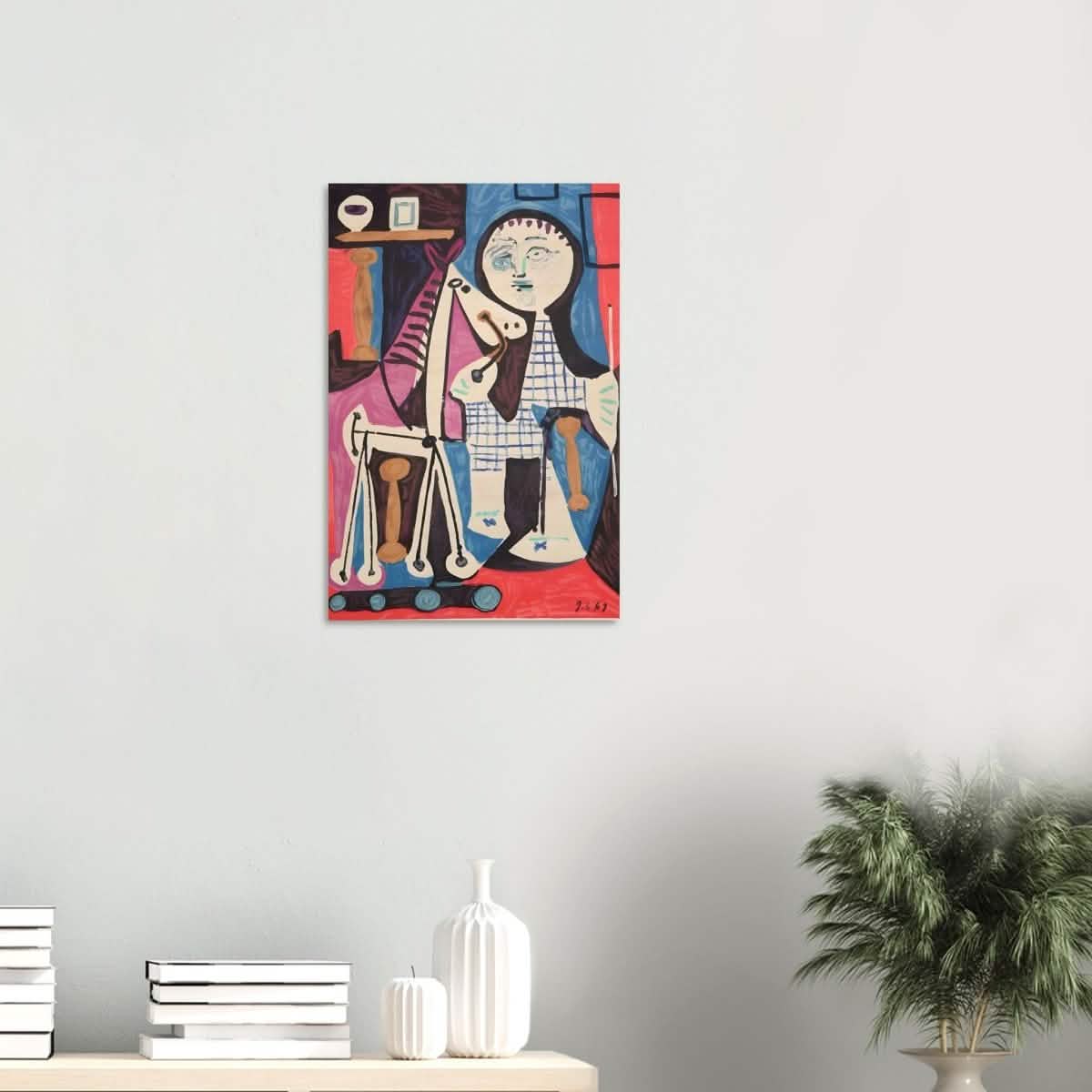 Enfant Avec Cheval a Toulettes by Pablo Picasso - Wood Prints - 40x60 cm / 16x24″ - 10 mm