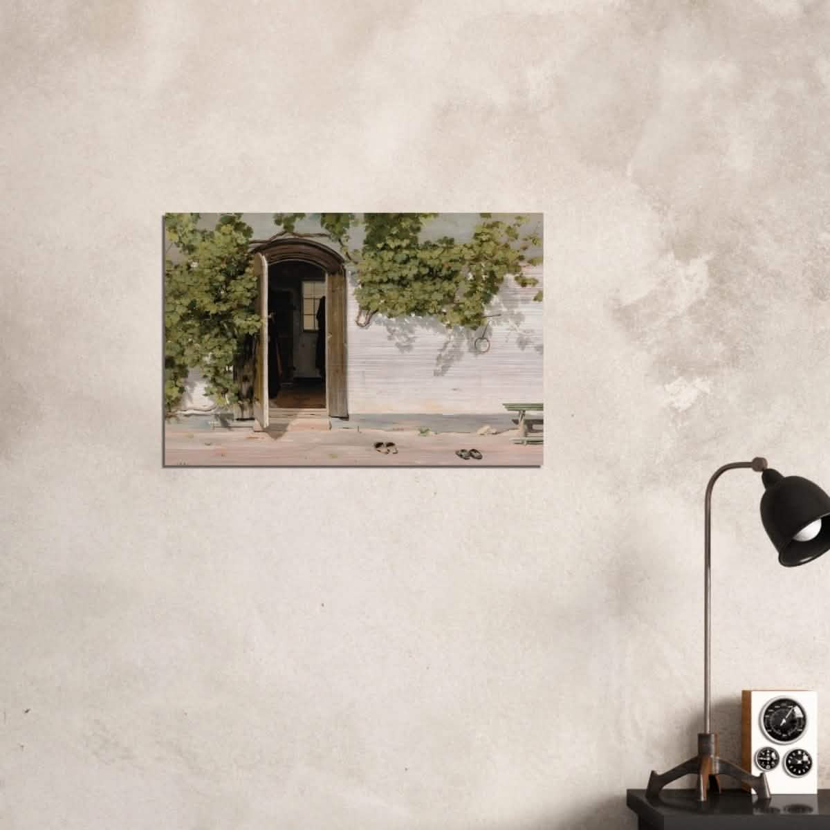 Entrance by Martinus Rorbye - Brushed Aluminum Print - 50x75 cm / 20x30″ -